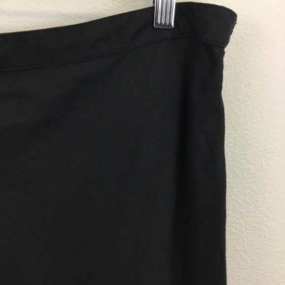 J. Jill Black Linen Maxi Bell Shaped Skirt -16 - Picture 3 of 8